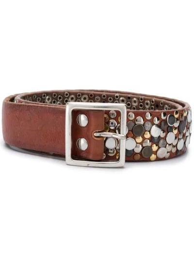 Shop Golden Goose Appliqué Detail Belt In Brown