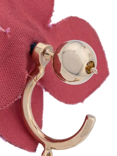 Shop Marni Floral Stud Earrings In Gold