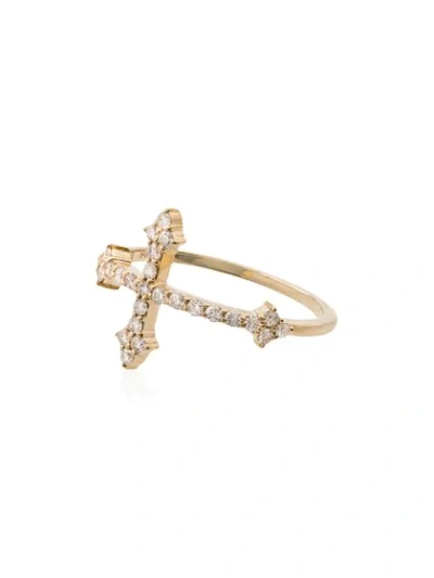 Shop Dru 14kt Gold Cross Diamond Ring
