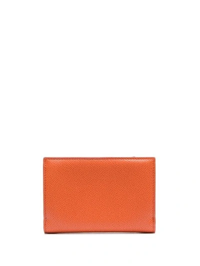 Shop Dolce & Gabbana Small Dauphine Rhinestone Wallet In Orange