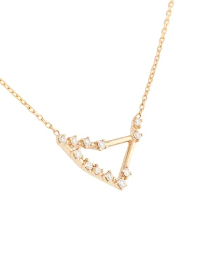 Shop Sarah & Sebastian 10kt Yellow Gold Diamond Celestial Capricorn Necklace