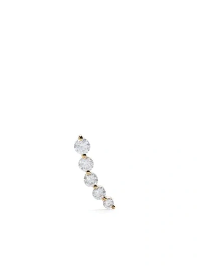 Shop Anita Ko Large Floating Diamond Earring Single Left In Gold