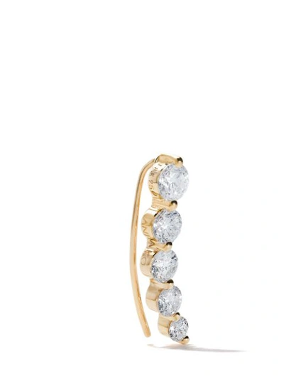 Shop Anita Ko Large Floating Diamond Earring Single Left In Gold