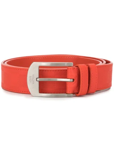 Pre-owned Louis Vuitton 2013  Indini Detroit Belt In Orange