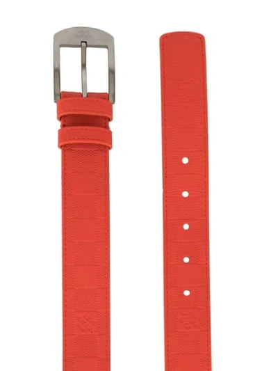 Pre-owned Louis Vuitton 2013  Indini Detroit Belt In Orange