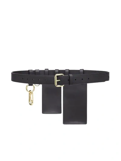 Shop Fendi Multi-accessory Ff Motif Belt In Black
