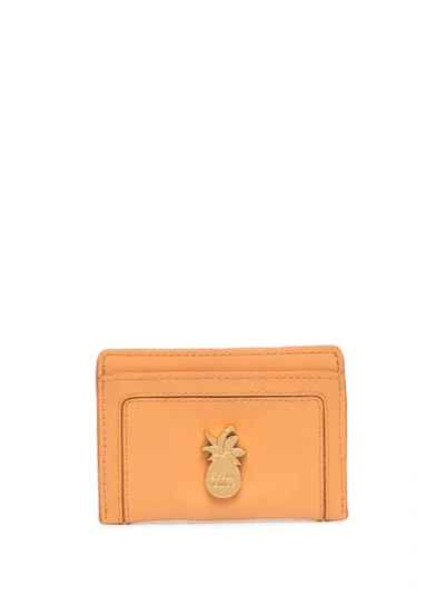 Shop See By Chloé Pineapple-plaque Cardholder In Neutrals
