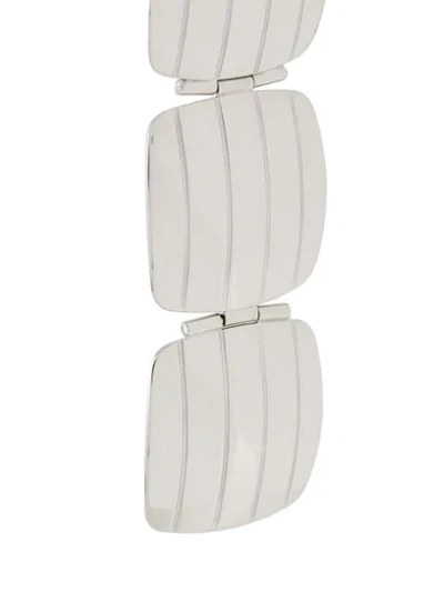 Shop Ivi Slot Clip Drop Earrings In Silver