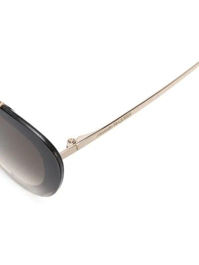Shop Alexander Mcqueen Gradient Lens Cat-eye Sunglasses In Gold