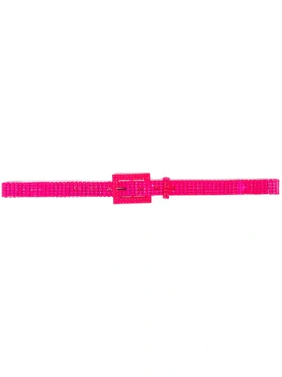 Shop Black & Brown Lorna Beaded Belt In Pink