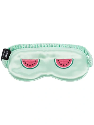 Shop Slip Silk Watermelon-motif Sleep Mask In Green