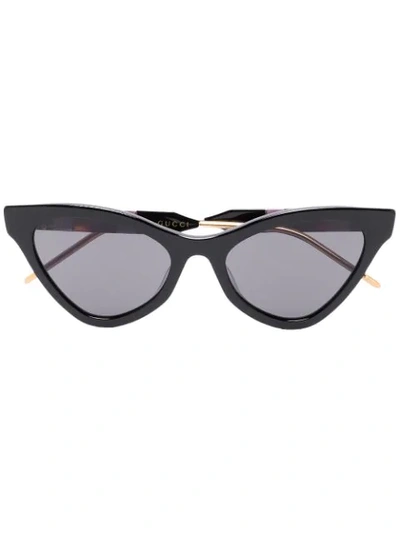 Shop Gucci Cat-eye Tinted Sunglasses In Brown