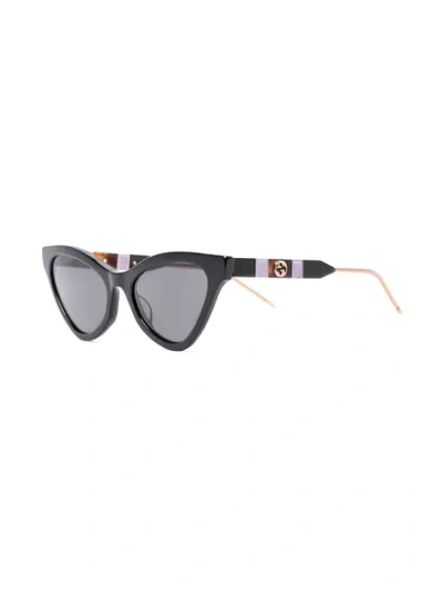 Shop Gucci Cat-eye Tinted Sunglasses In Brown