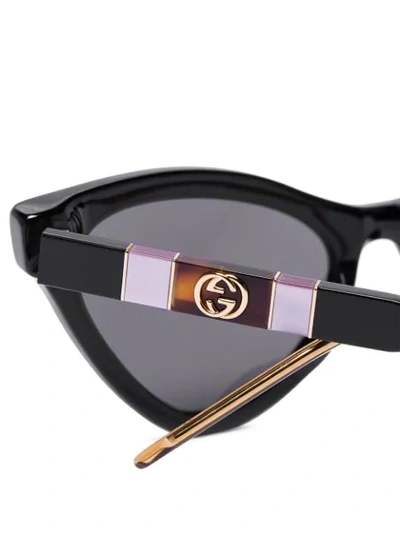 Shop Gucci Cat-eye Tinted Sunglasses In Brown