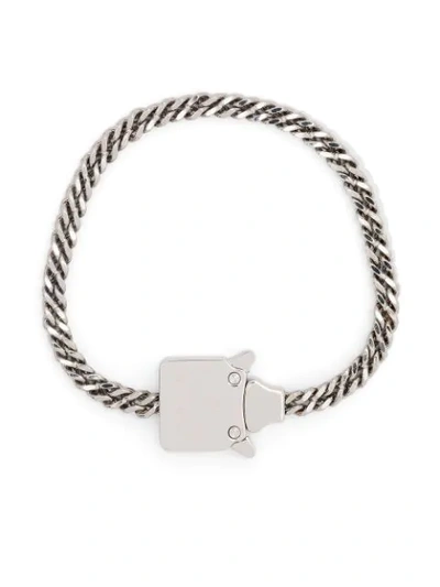 Shop Alyx Chunky Clasp Curb Chain Bracelet In Silver