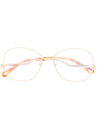 Shop Chloé Palma Glasses In Gold