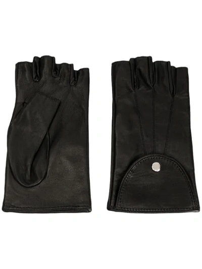 Shop Manokhi Short Fingerless Gloves In Black