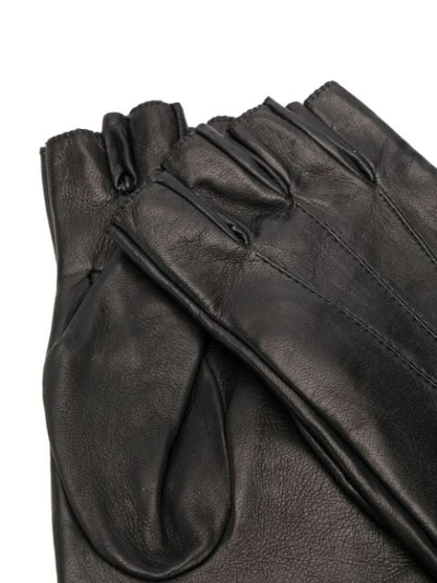 Shop Manokhi Short Fingerless Gloves In Black