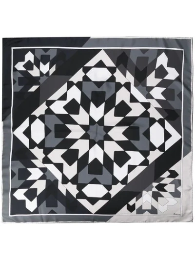 Shop Ports 1961 Abstract-print Scarf In Black