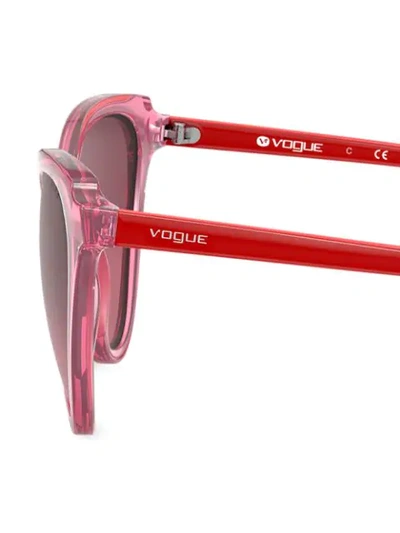 Shop Vogue Eyewear Mod Cut Cat-eye Frame Sunglasses In Red