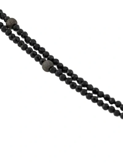 Shop Brunello Cucinelli Two-strand Beaded Necklace In Black