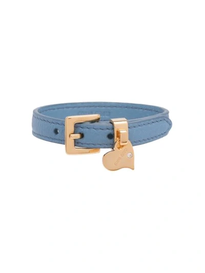 Shop Miu Miu Madras Charm Bracelet In Blue