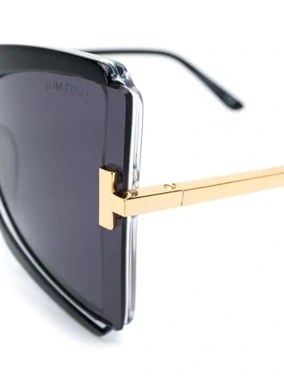 Shop Tom Ford Gia Butterfly-frame Sunglasses In Black