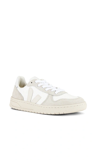 Shop Veja V-10 Sneaker In White  Natural & Pierre