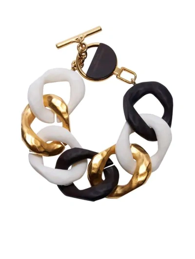 Shop Carolina Herrera Chunky Curb Chain Bracelet In Gold