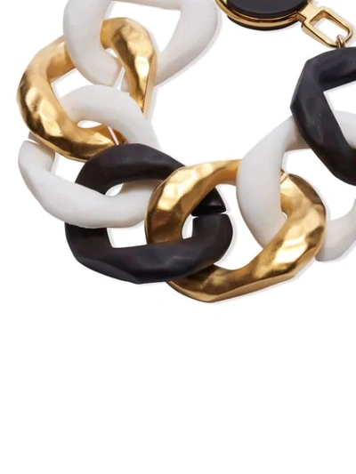 Shop Carolina Herrera Chunky Curb Chain Bracelet In Gold