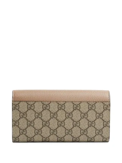 Shop Gucci Gg Marmont Leather Continental Wallet In Neutrals