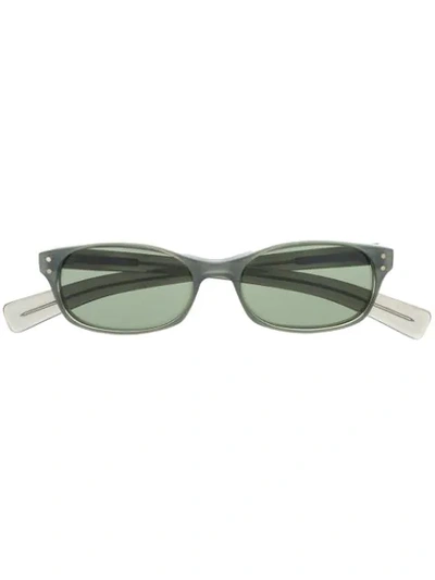 Pre-owned Dolce & Gabbana 2000s Rectangular-frame Sunglasses In Grey