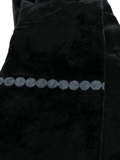 Shop Mm6 Maison Margiela Long Velvet Gloves In Black