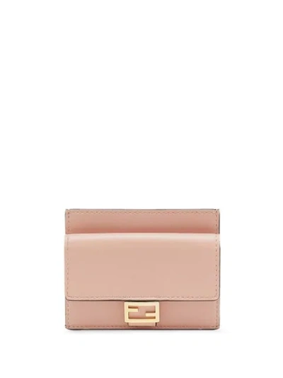 Shop Fendi Cc Flat Card Case In Pink