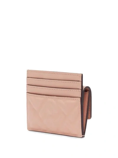 Shop Fendi Cc Flat Card Case In Pink