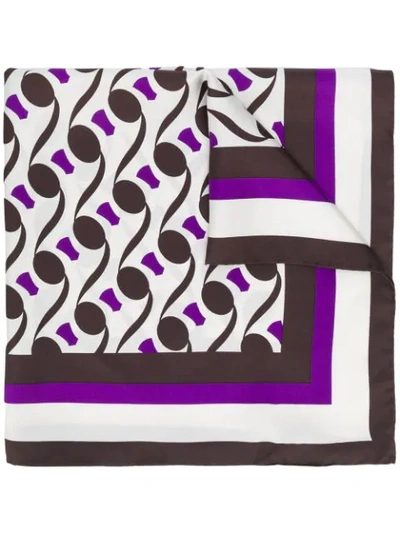 Shop Dsquared2 Patterned Foulard In White