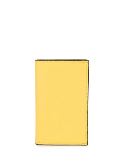 Shop Valextra Cardholder Bi-fold Wallet In Yellow