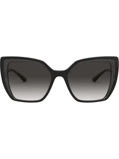 Shop Dolce & Gabbana Oversize-frame Sunglasses In Black