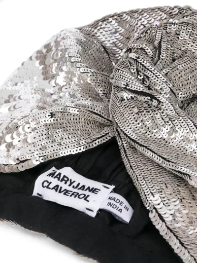 Shop Mary Jane Claverol Adele Turban In Silver