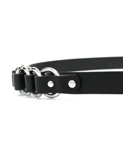 Shop Diesel Laminated Multi-ring Belt In Black