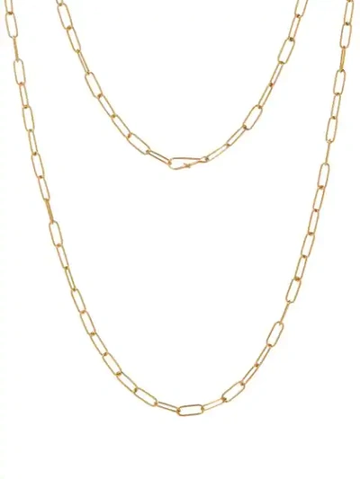 Shop Annoushka 14kt Yellow Gold Mini Short Cable Chain Necklace