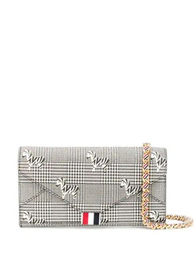 Shop Thom Browne Zebra Pebble Grain Wallet In Black