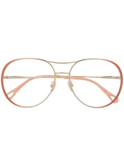 Chloé Gold Tone Irene Optical Glasses In Gold