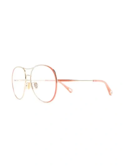 Chloé Gold Tone Irene Optical Glasses In Gold