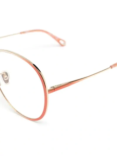 Chloé Gold Tone Irene Optical Glasses In Gold