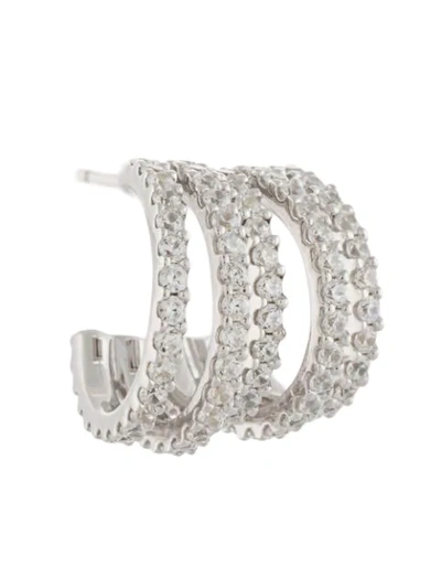 Shop Apm Monaco Croisette Five-hoop Earrings In Silver