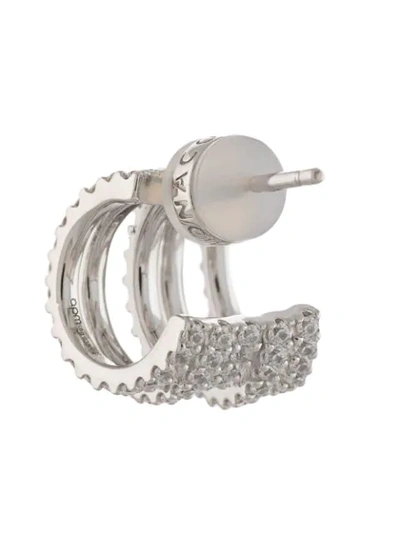 Shop Apm Monaco Croisette Five-hoop Earrings In Silver