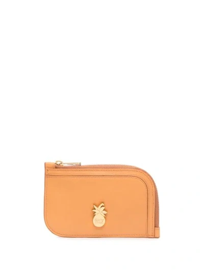 Shop See By Chloé Pineapple Zipped Coin Pouch In Orange