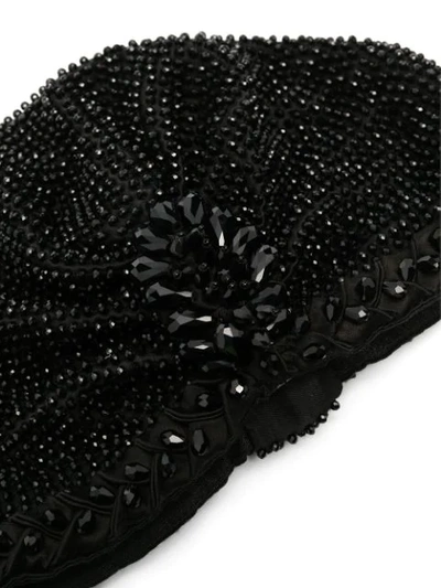 Shop Mary Jane Claverol Beaded Turban Hat In Black