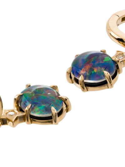 Shop Andrea Fohrman 14kt Yellow Gold, Opal And Diamond Drops Earrings